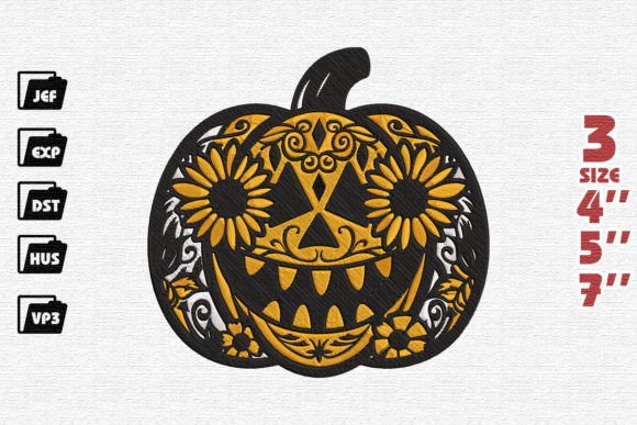 Blooming Pumpkin Grin Embroidery: A Designer's Review