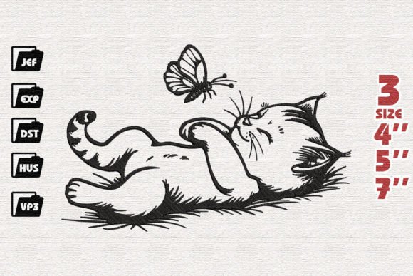 Cat Playing with Butterfly Embroidery Review