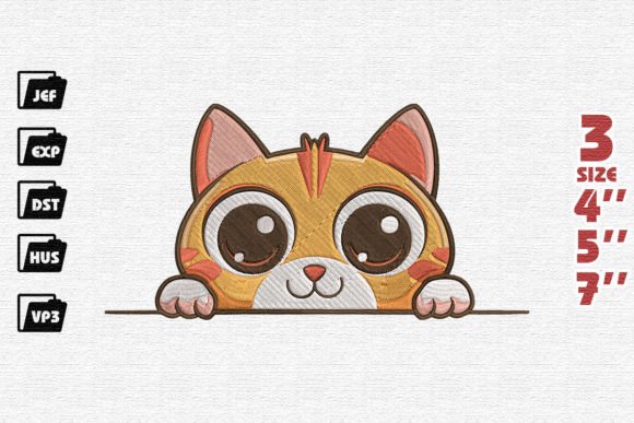 Cute Cat Peeking Embroidery: A Seller's Review