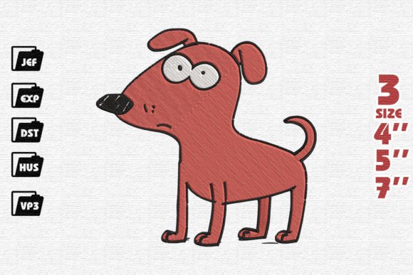 Cute Red Dog Embroidery: A Designer's Review for Gift Makers