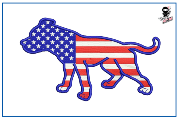 Dog with American Flag Embroidery Review