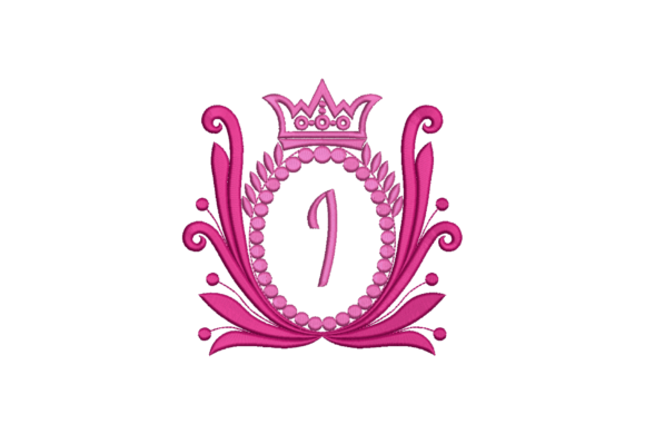 Elegant Crown Embroidery Design Letter I Review