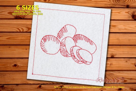 Fresh Potato Redwork Embroidery Review