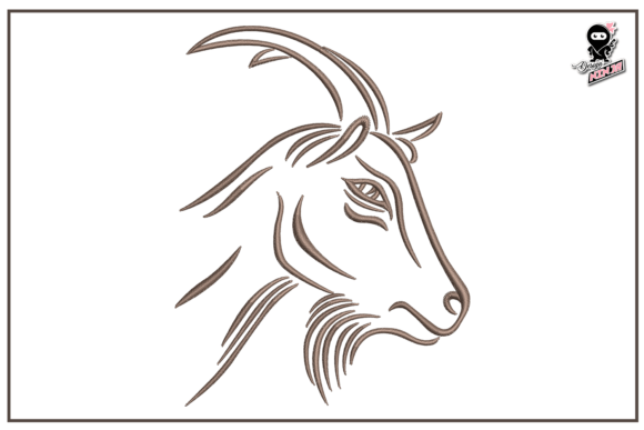 Goat Portrait Embroidery: A Seasonal Shop Essential