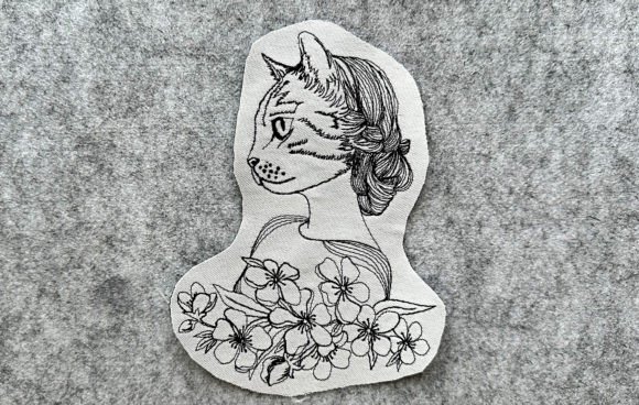 Lady Cat One Line Machine Embroidery Review