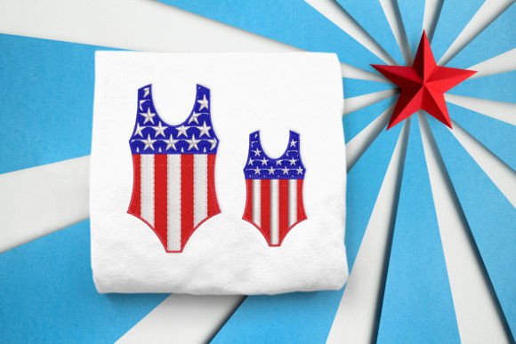 Patriotic One Piece Swimsuit Embroidery Review