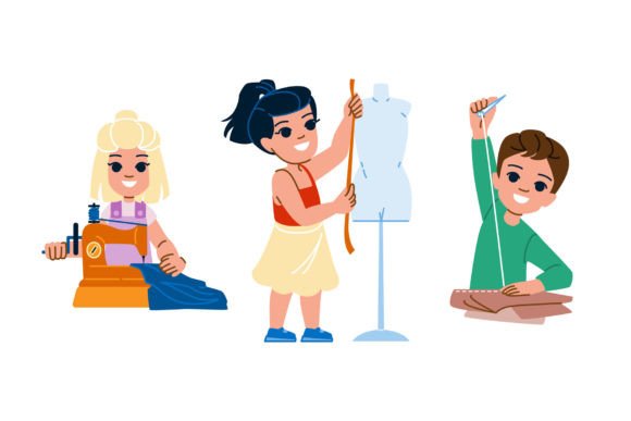 Review: Embroidery Sewing Kid Vector for Holiday Crafts