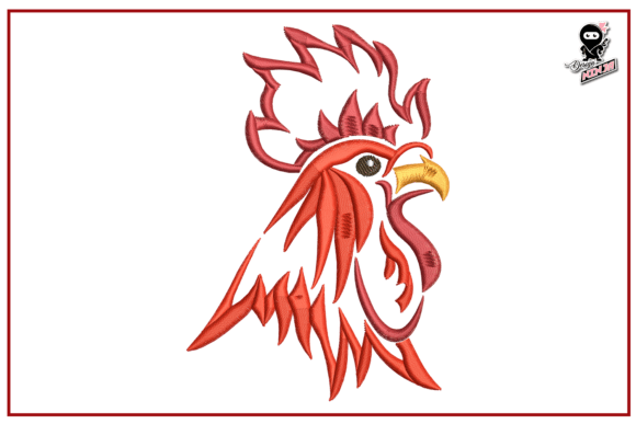 Rooster Portrait: A Premium Farm Embroidery Review