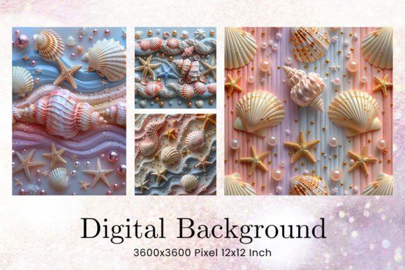 Sea Sheels Embroidery Coral Background Review