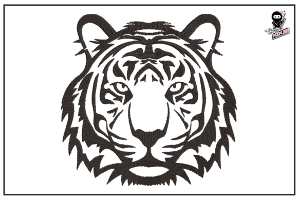 Tiger Portrait Embroidery: A Wild Animal Review